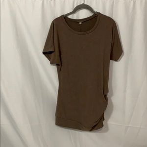 Women’s casual short sleeve round neck tunic shirt